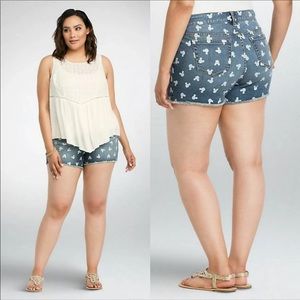 Torrid Mickey Mouse Denim Shorts size 22